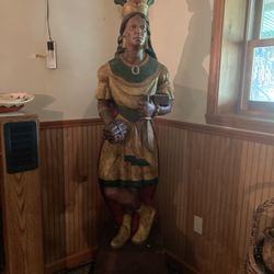 Ceramic Indian Cigars Statue