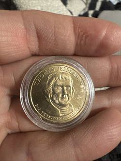 Rare Thomas Jefferson $1.00 Coin, 1(contact info removed), 2007 P, Position A Engraving