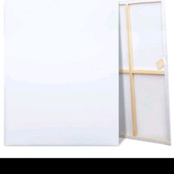 (4) Stretched Canvas 30x40 Inch – Heavy Duty Wooden Frame, Ready to Paint!