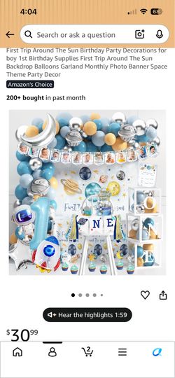 Birthday party decorations
