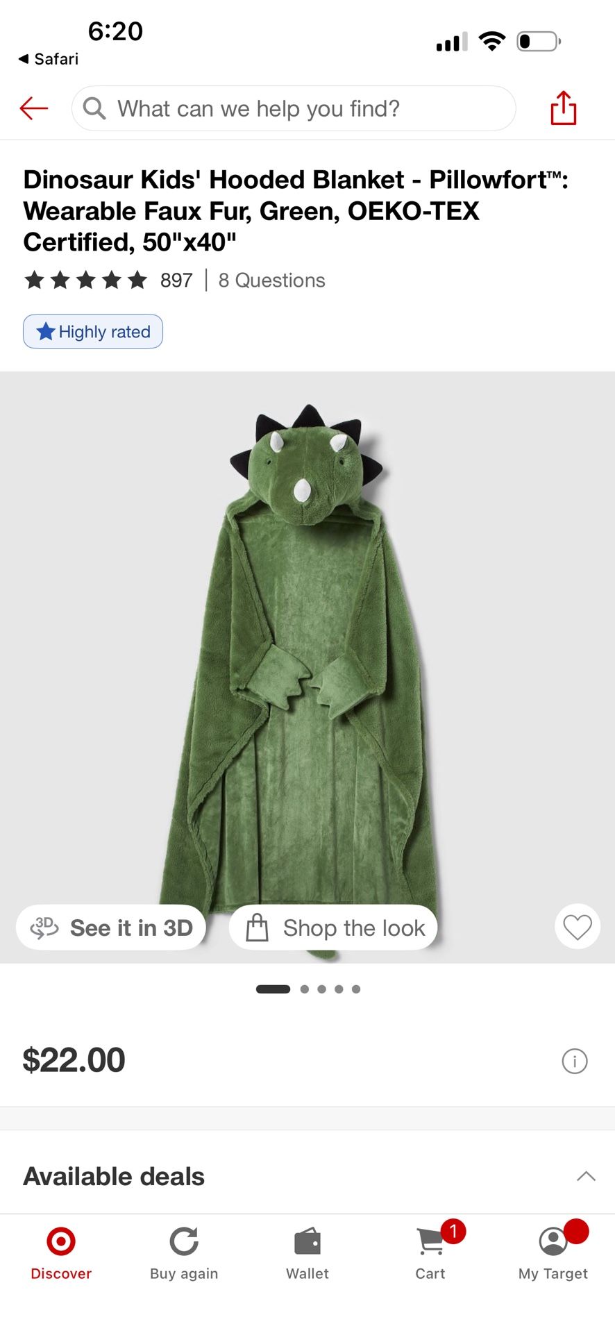 Hooded Blanket Kids Dinosaur And Fox