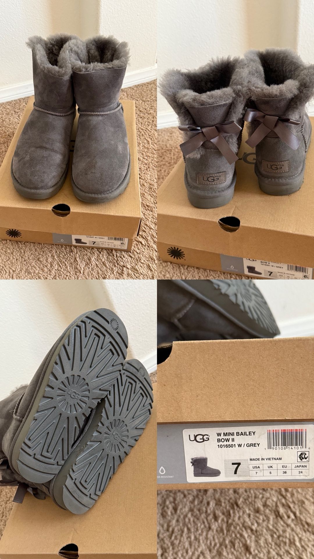 Gray UGG boots- Size 7