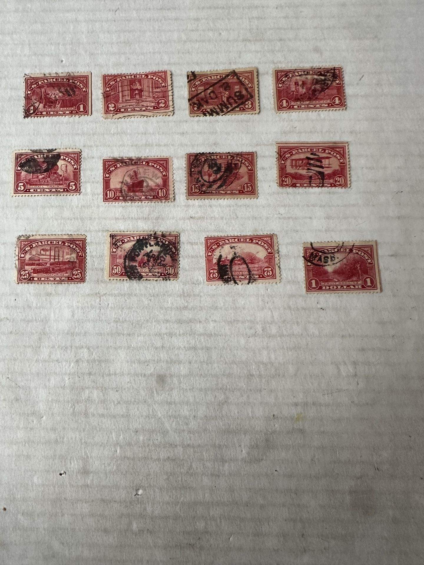 United States 1912-13 Parcel Post Complete Set Used Q1-12 