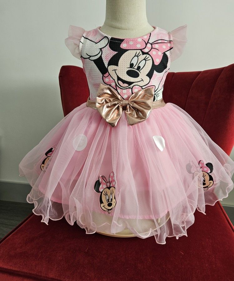 Minnie Mouse Girls Dress Great For Birthday Party Sizes 3 4/5 6/7 8/9