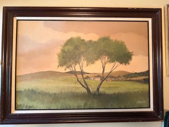 Vintage landscape painting