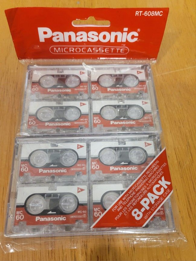 Panasonic 8-Pack Microcassette RT-608MC / 60 min
