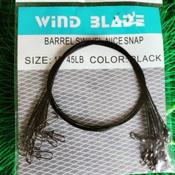 Black Fishing Wire Leaders