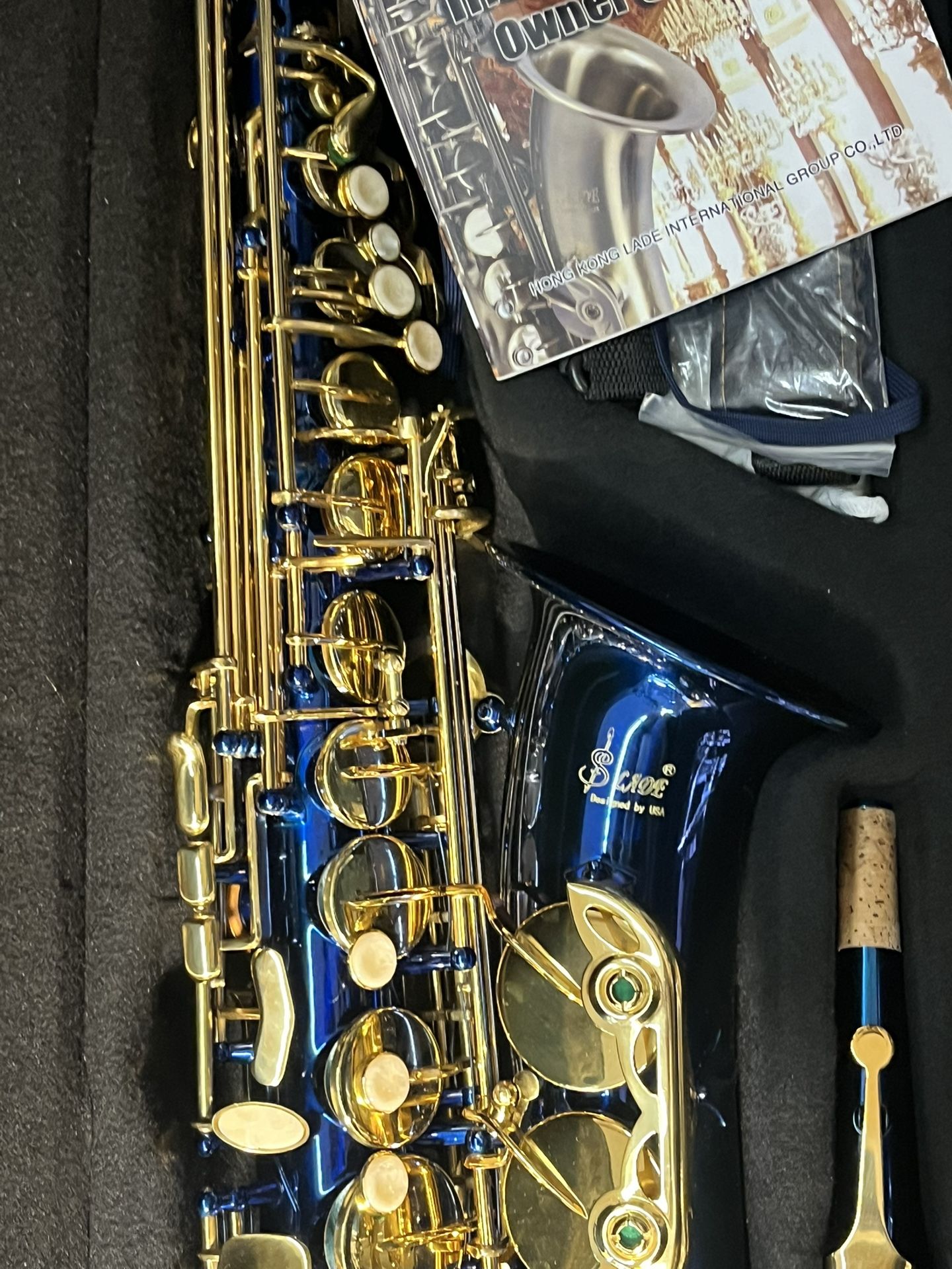 Saxophone π· EB Alto Adult Size. Blue And Gold