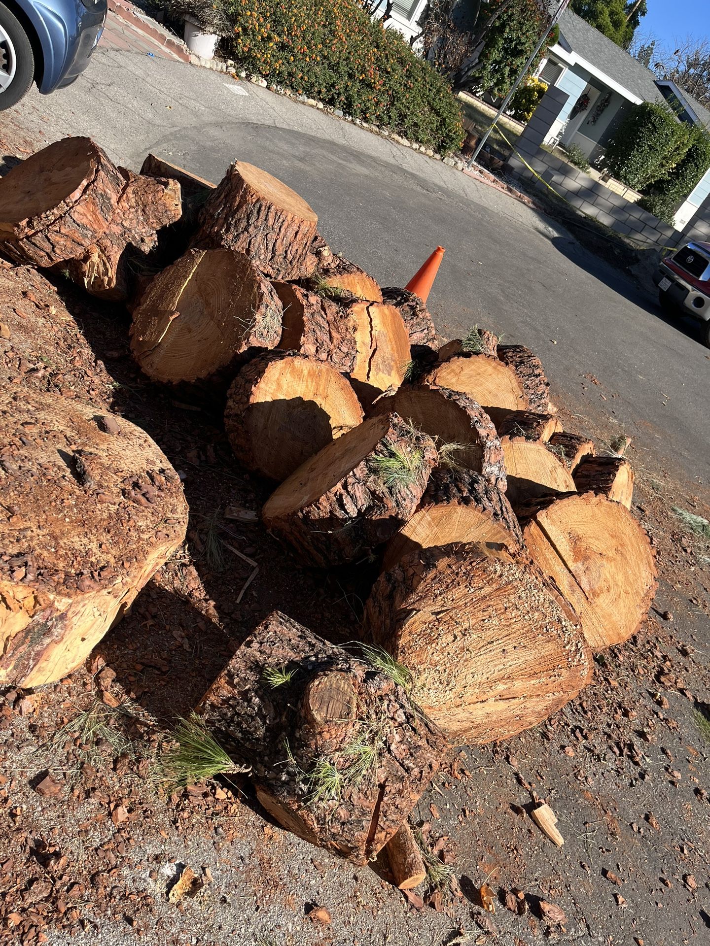 FRESH CUT PINE LOGS, For Firewood for Sale in Los Angeles, CA OfferUp