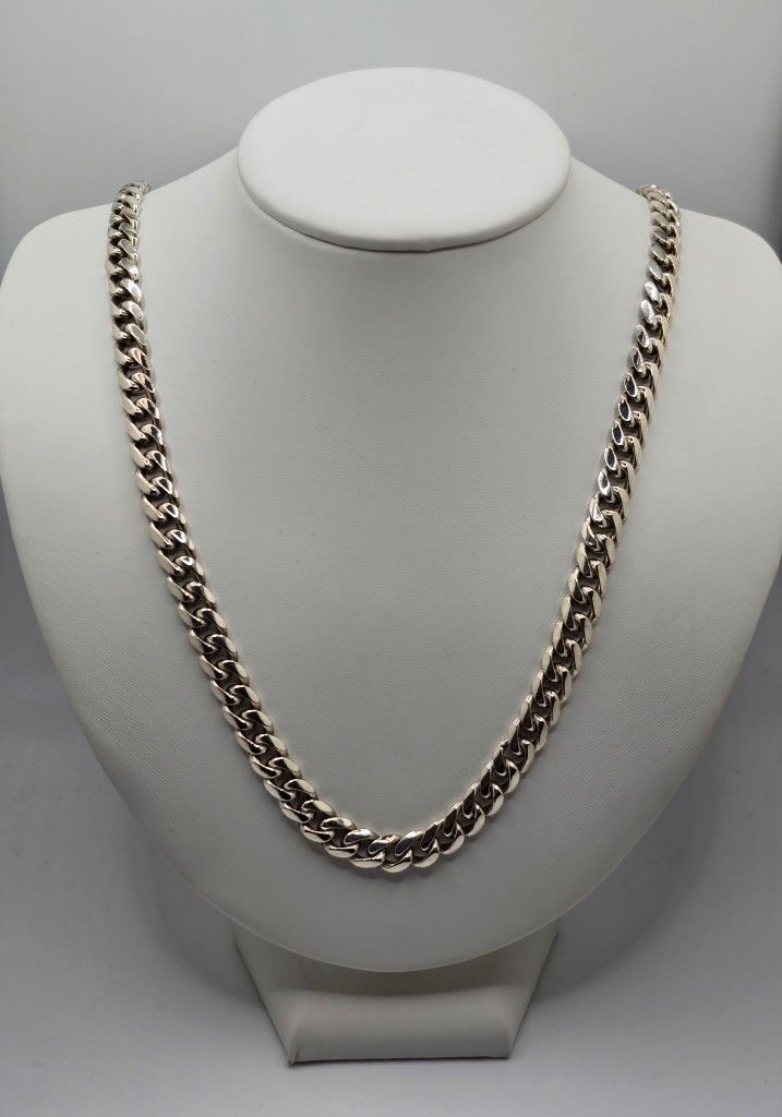 Silver Cuban Link Chain 103.5 Grams