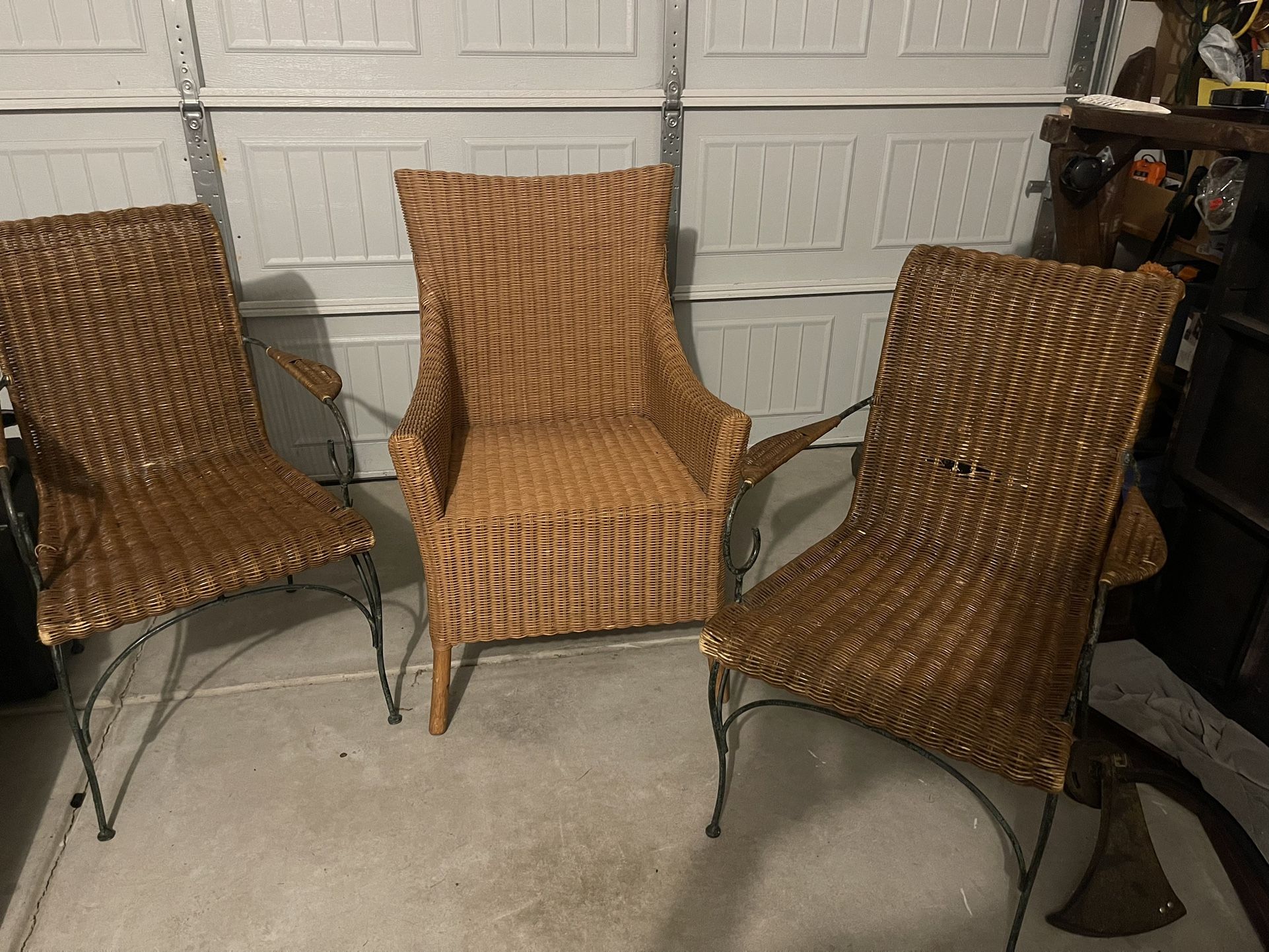 3 Wicker Chairs FREE