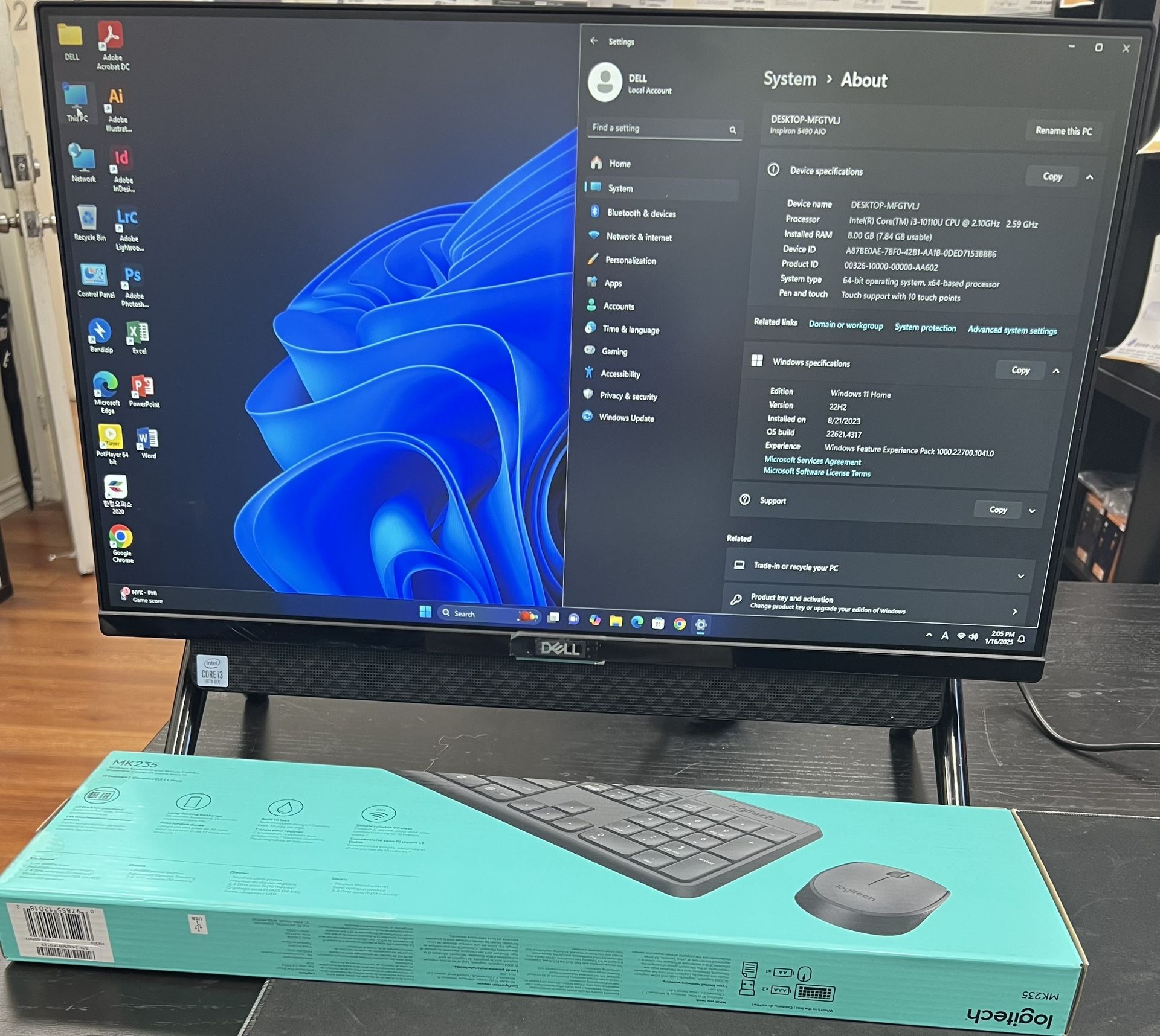 Used Dell All in one Desktop 24inch