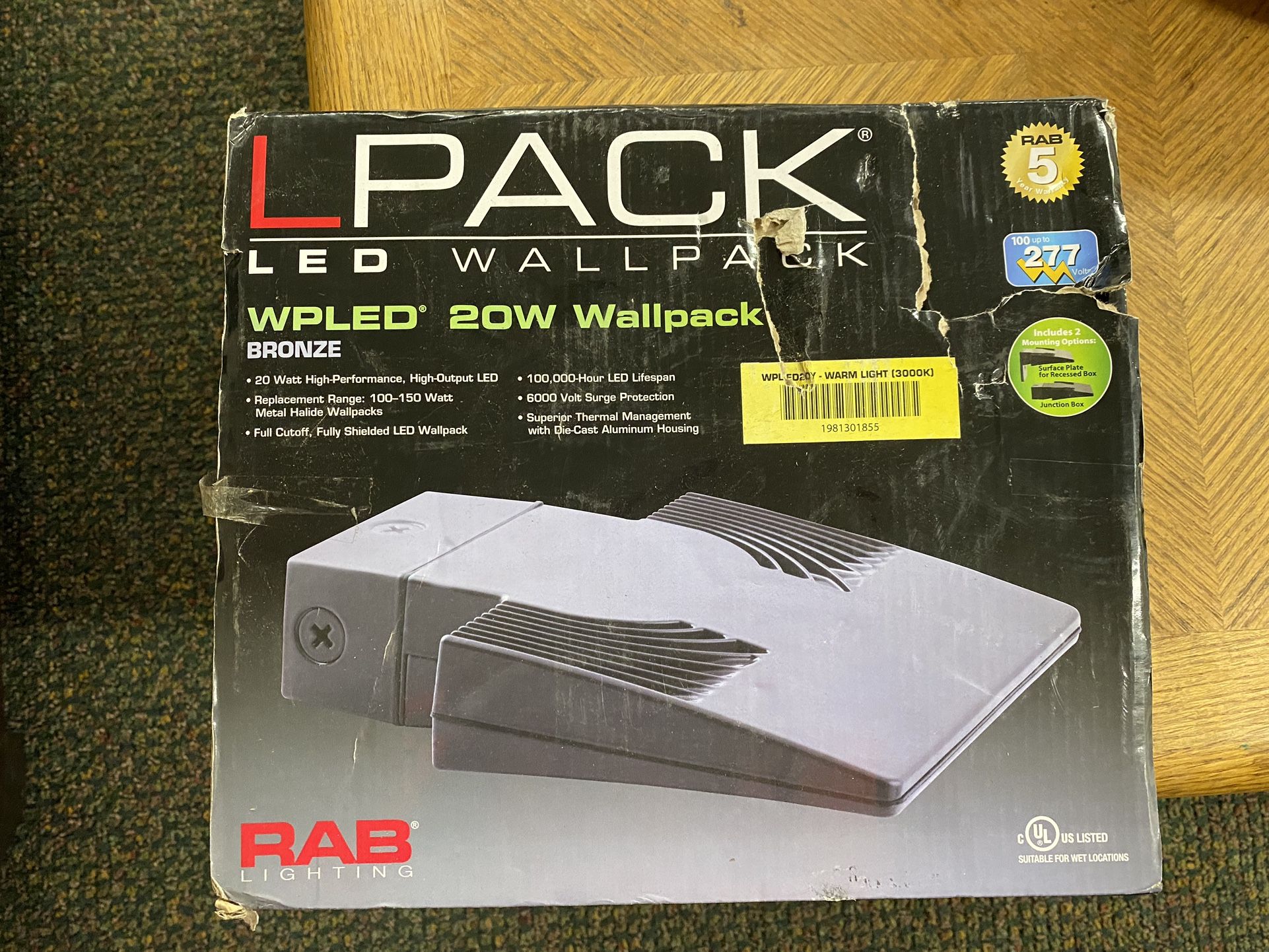 LED Light 20w Wallpack 