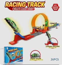 Racing car with track