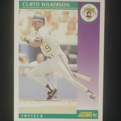 1992 Score Curtis Wilkerson Pittsburgh Pirates #382 Baseball Card Vintage Collectible Trading Sports MLB Major Pro Professional