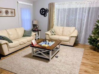 Italian Leather Sofa & Loveseat Set