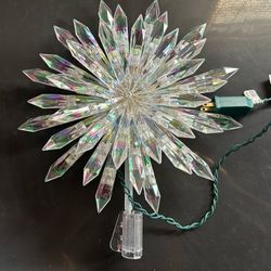 Tree Topper Christmas Crystal Star Burst White