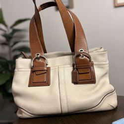 Coach Soho White Tote