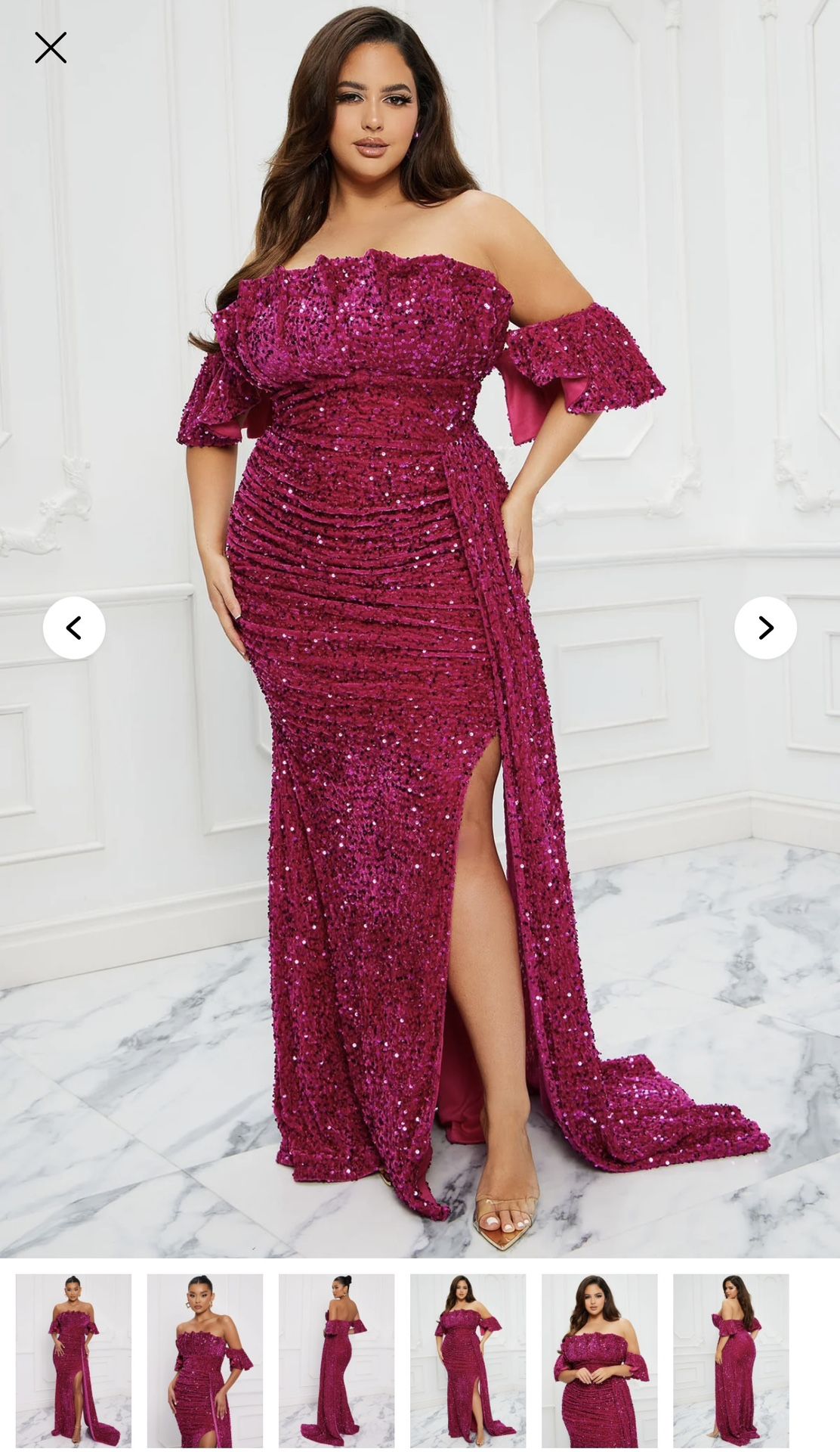 Fashion Nova Starstruck Sequin Maxi Dress Size 1X