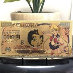24k Gold Plated Sailor Moon Banknote