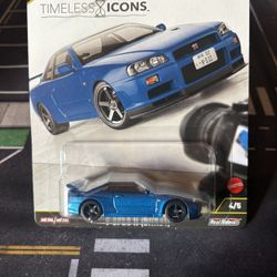 Timeless Icons Hot Wheels Premium Nissan Skyline R34
