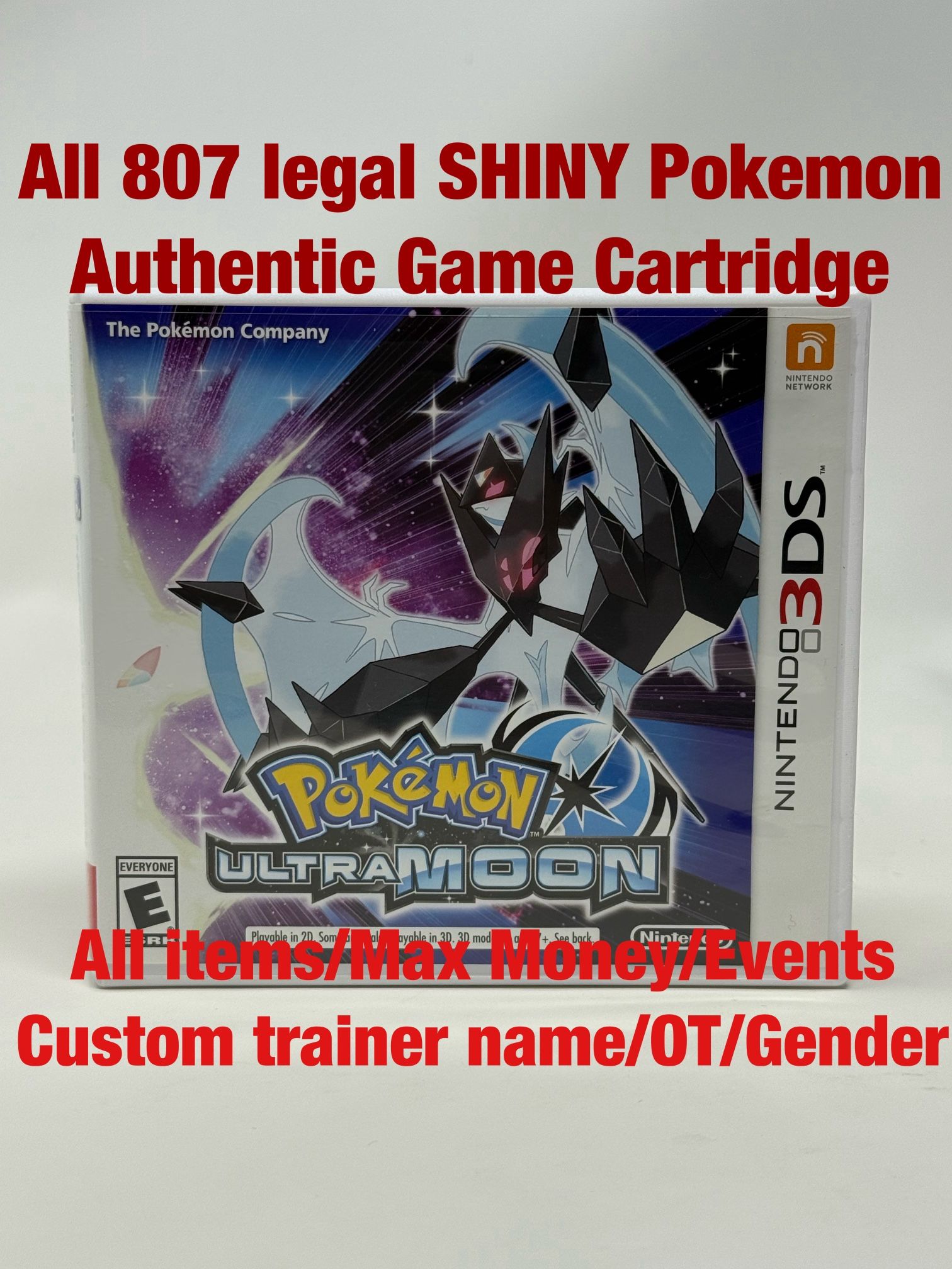 Unlocked Authentic Pokemon Ultra Moon 3DS All 807 Shiny Pokemon