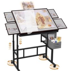 Brand New : Puzzle Table with Drawers