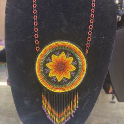 Beautiful Large Necklace/wallet  Handcrafted 