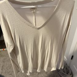White /beige Long sleeve Shirt 