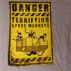Men's Size Xlarge XL Space Monkeys Terrifying  Shirt Firefly Brand New
