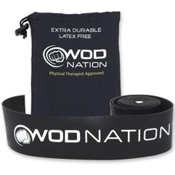 WOD Nation Floss Bands - 1 Pack Heavy, Black - Compression Band & Compression Floss for Recovery & Mobility - Muscle Wrap & Stretch Exercise Equipment