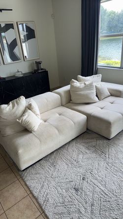 Ivory sectional