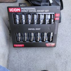 Icon 1/2 In Metric Swivel Sockets 