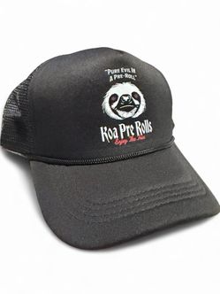 Koa Pre Rolls Cannabis 429 black trucker hat emo goth indie metal hardcore #skater #rave #festival