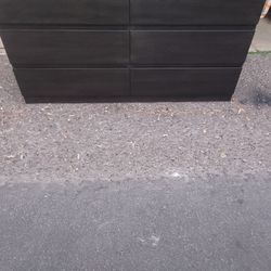 IKEA KULLEN  6-drawer Dresser, Black-brown