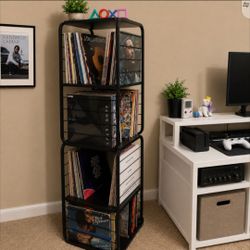 Record Vinyl Rotating Metal Shelf