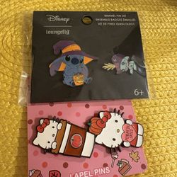 Hello Kitty / Stitch Pins 