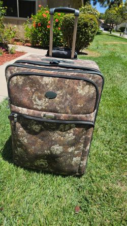 Floral Rolling Carry-On Luggage Suitcase