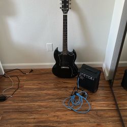 Electric Guitar And Amp