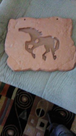 Clay Horse Wall Plaque