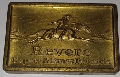 250th Paul Revere Copper & Brass Products paper weight 3x2.5 $50obo