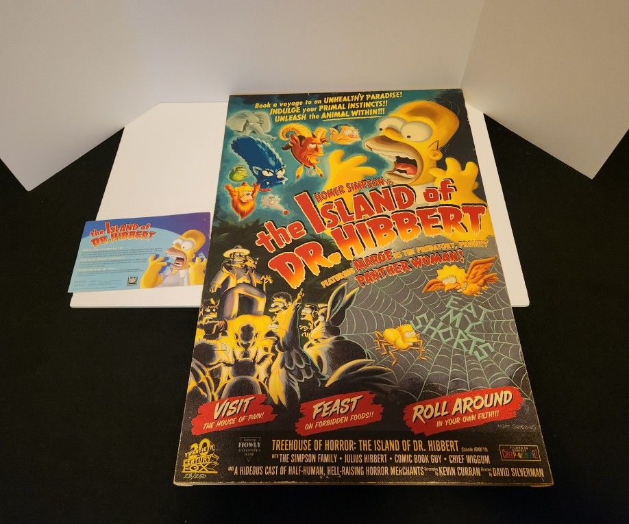 The Island Of DR. Hibbert.  The Simpsons Giclee Artwork. On Canvas LE 28/250 With COA.  20" X 30"