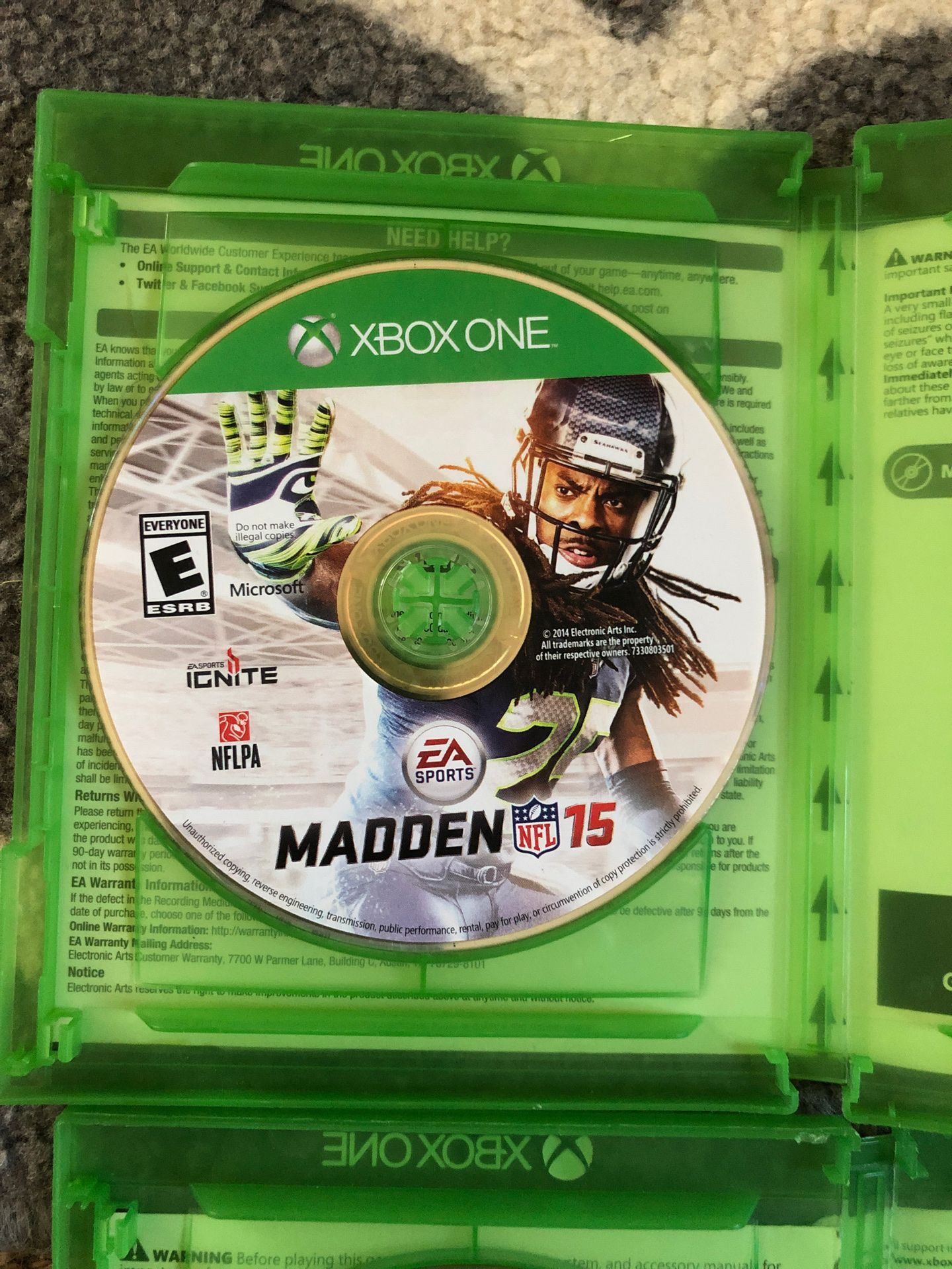 Selling Madden 15 and Minecraft. No scratches. Used. Good condition