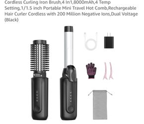 NIB Cordless Curling Iron Brush