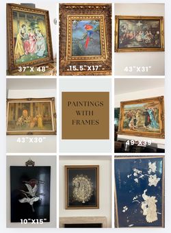 Classic Paintings with Gorgeous Frames. Need Gone ASAP