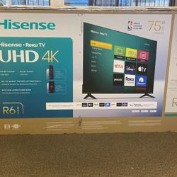 75”HISENSE Roku Smart Tv 