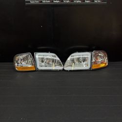 97 - 2003 Ford F150 Headlights Chrome LED NEW