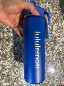 Blue lululemon bottle