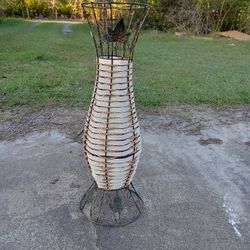 Metal Vase For Artificial Flowers.