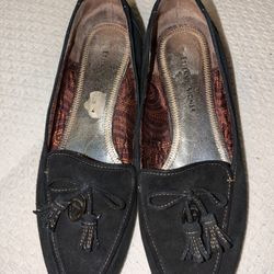 Etienne Aigner Sz 7M Suede Flats Loafers Women's Leather